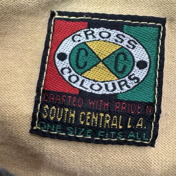 Vintage 90s Cross Colours Jersey Button Shirt Over Size Hip Hop Streetwear LA - Picture 3 of 7